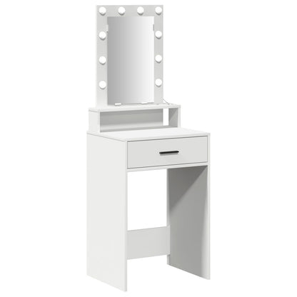 Kaptafel Met Led-Verlichting Wit 50 x 41 x 140 cm