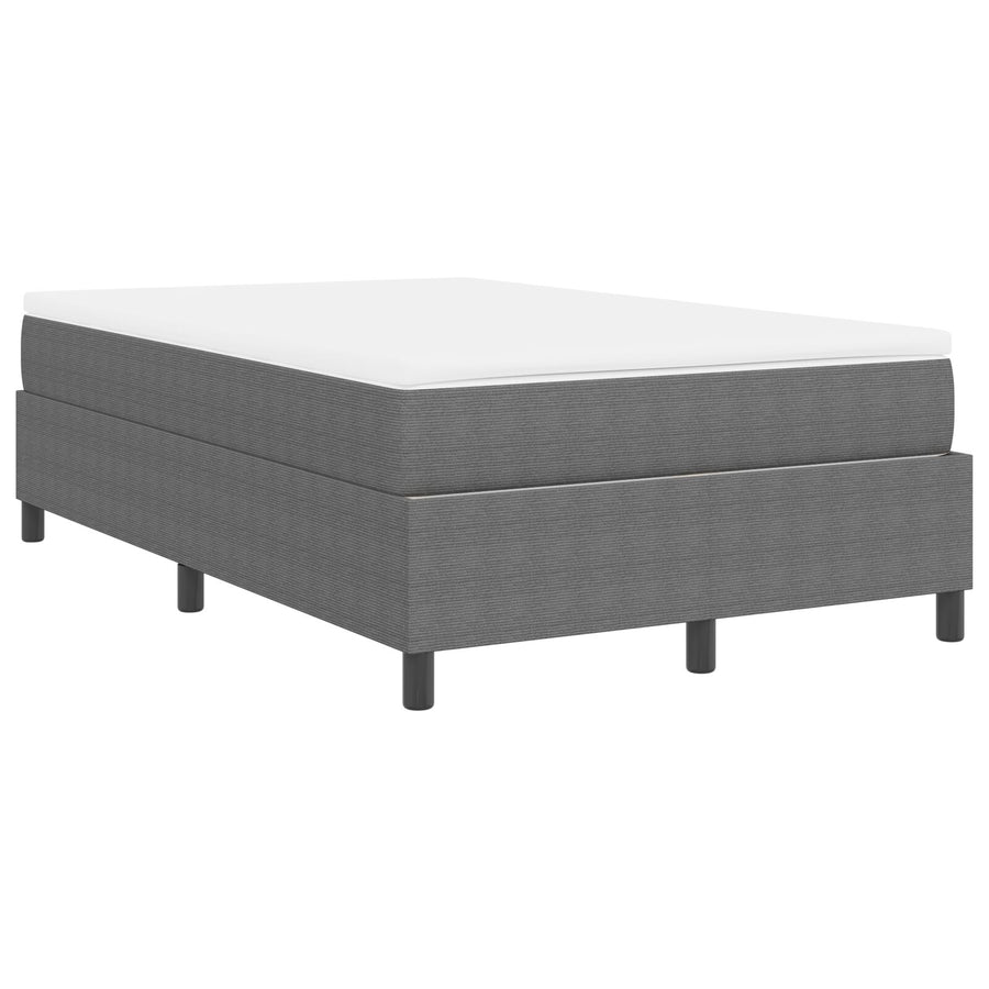 Boxspring Bed Met Matras Lichtgrijs 120X200 Cm Corduroy Stof