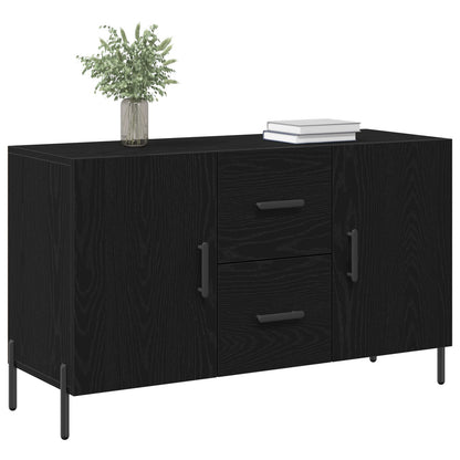 Dressoir Zwart Eiken 100X36X60 Cm Geengineerd Hout