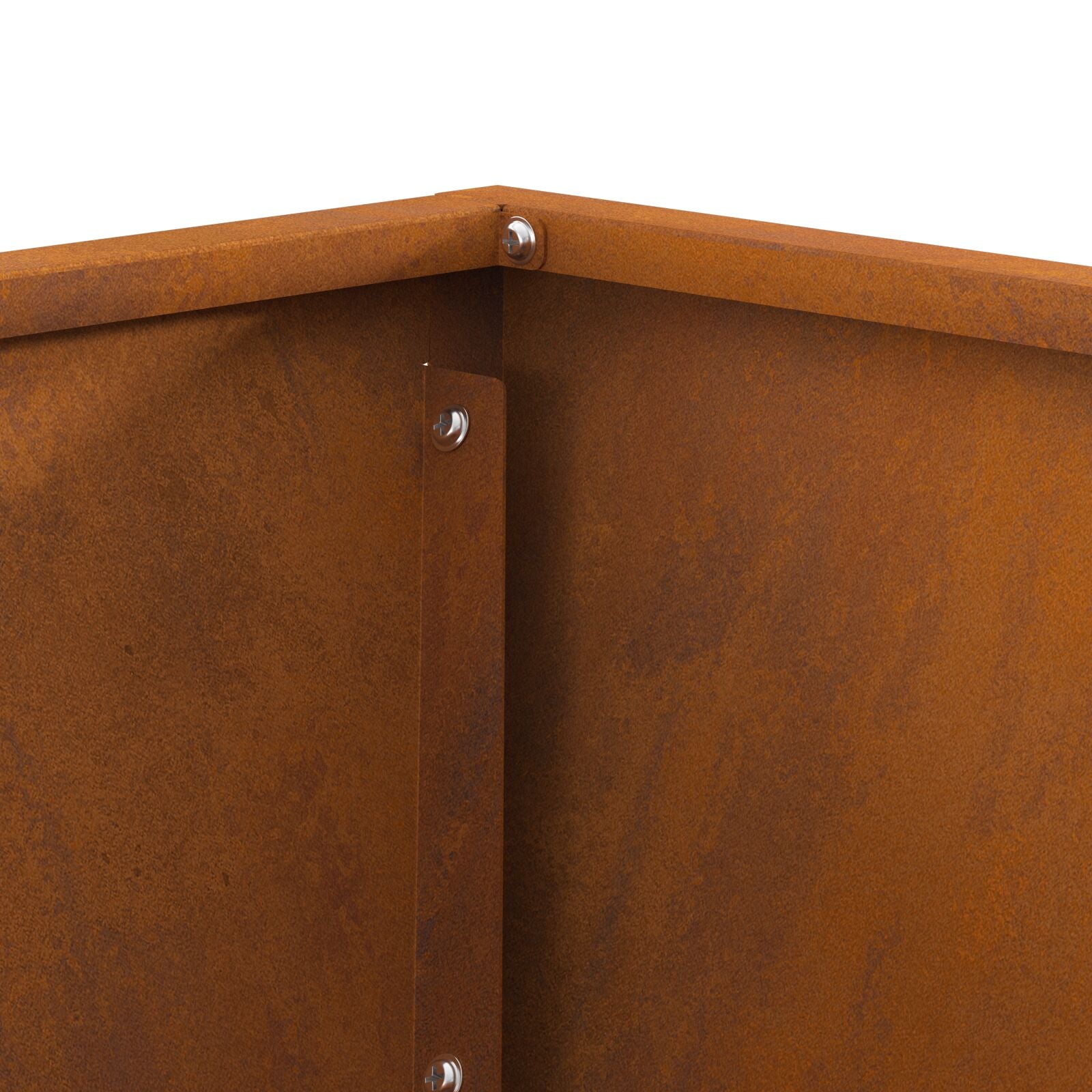 Vierkante Vuurkorf Bruin Verweerd Staal 60 x 60 x 35 cm Verweerd staal/Bruin