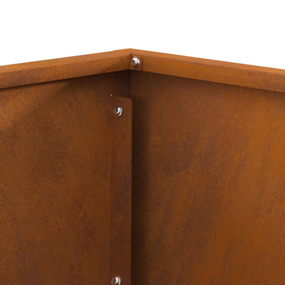 Vierkante Vuurkorf Bruin Verweerd Staal 60 x 60 x 35 cm Verweerd staal/Bruin