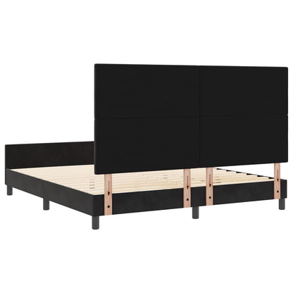 Zwarte Fluwelen Bedframe 180X200 Cm Crème