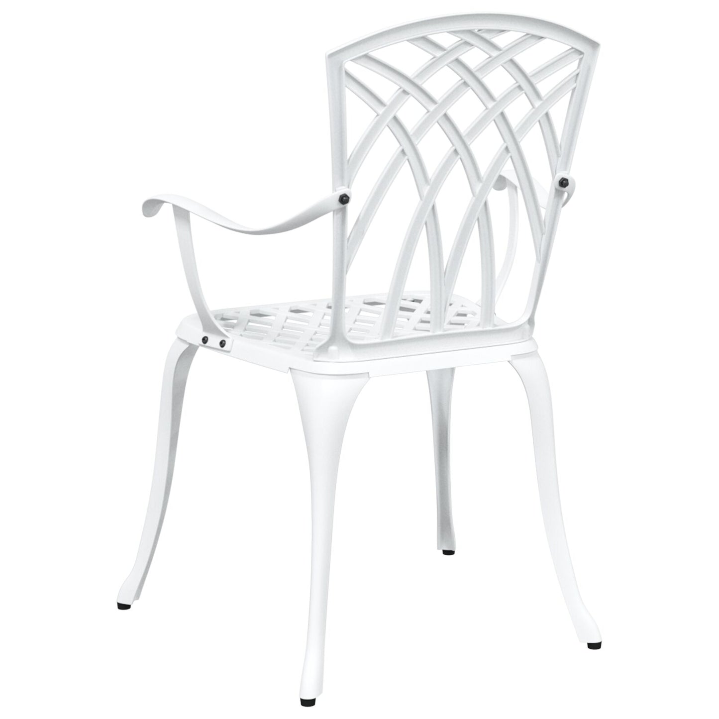 Tuinstoelen 2 Stuks Gietaluminium Wit