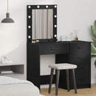 Ceiling Table with Drawer Black Oak 50 x 41 x 135 cm Engineered Wood