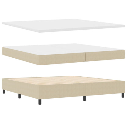 Boxspring Bed Met Matras Lichtgroen Grijs 200X200 Cm Corduroy Stof