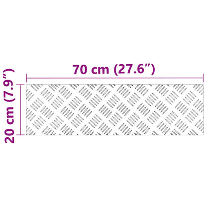 Aluminium Dambordplaten 4 Stuks Anti-Slip 70X20 Cm 70 x 20 x 0.2 cm Rechthoekig