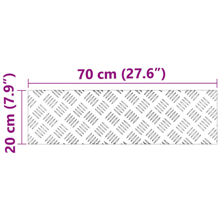 Aluminium Dambordplaten 4 Stuks Anti-Slip 70X20 Cm 70 x 20 x 0.2 cm Rechthoekig