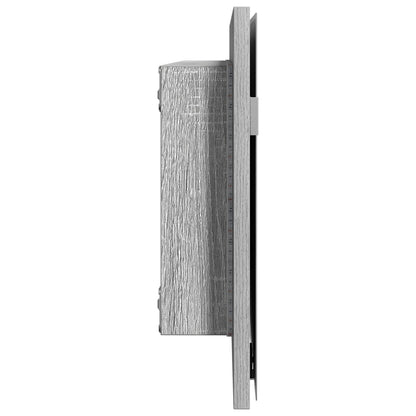Badkamerspiegelkast Met Led Licht Grijs Sonoma 80X37 Cm