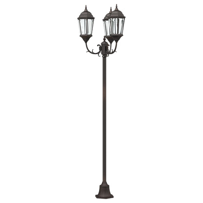 Tuinlichtpaal 3-Lamp E27 220 Cm Aluminium Brons