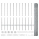 Fence with Post Silver 1 x 50 m Steel