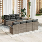 Garden sofa set with cushions 8 pcs Grey poly rattan