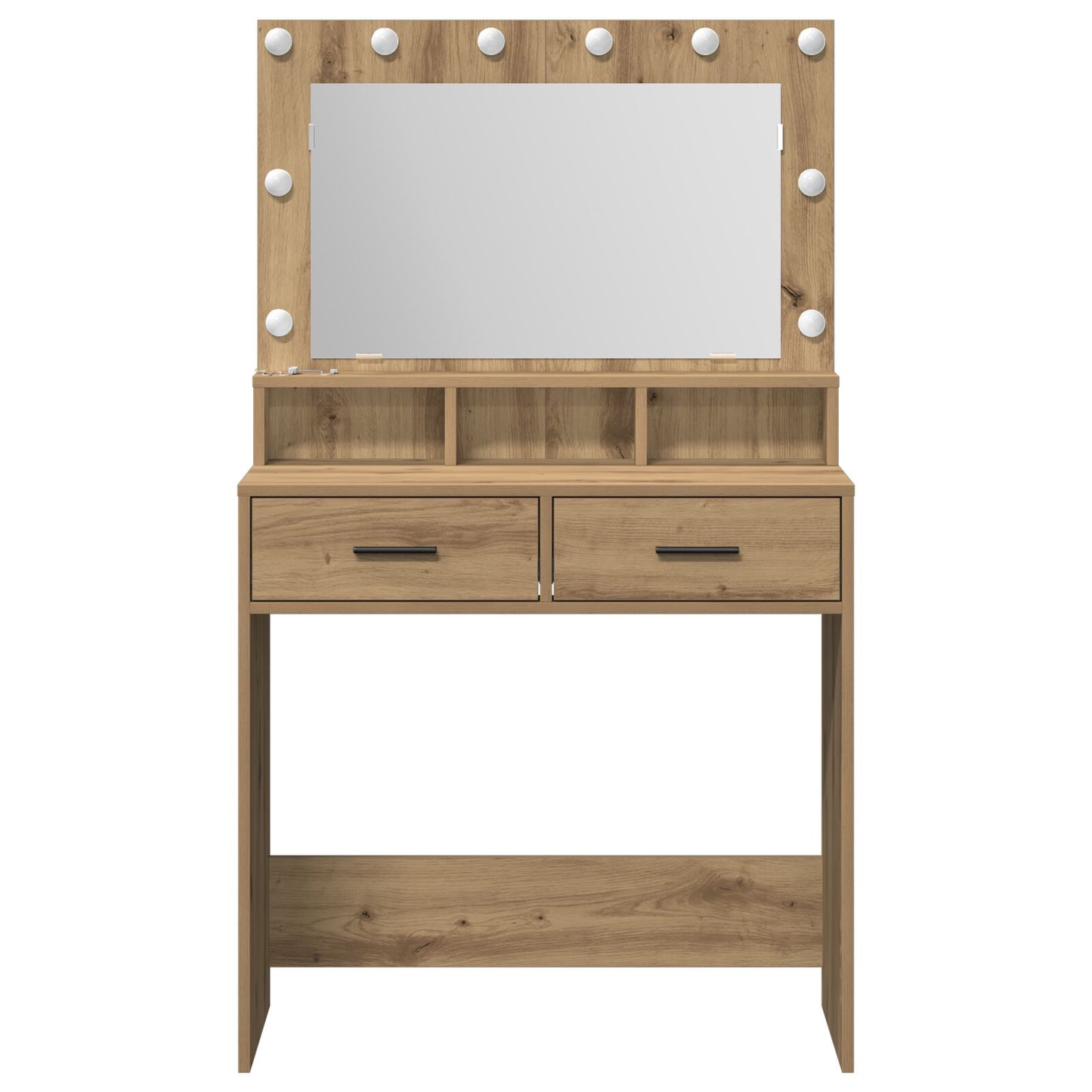 Kaptafel Met Led-Verlichting In 79 x 41 x 135 cm Artisan eiken