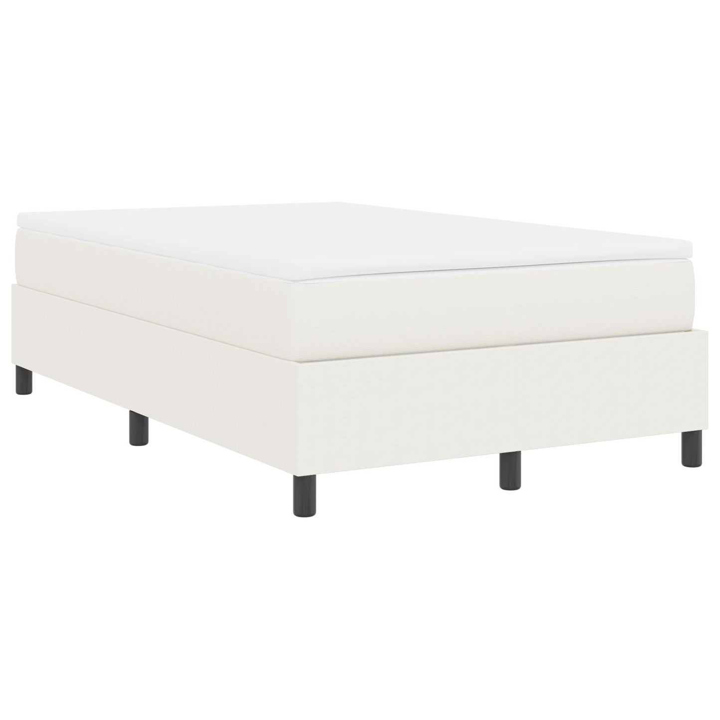 Boxspringbed Met Matras Crème Klein Dubbel Corduroy Stof