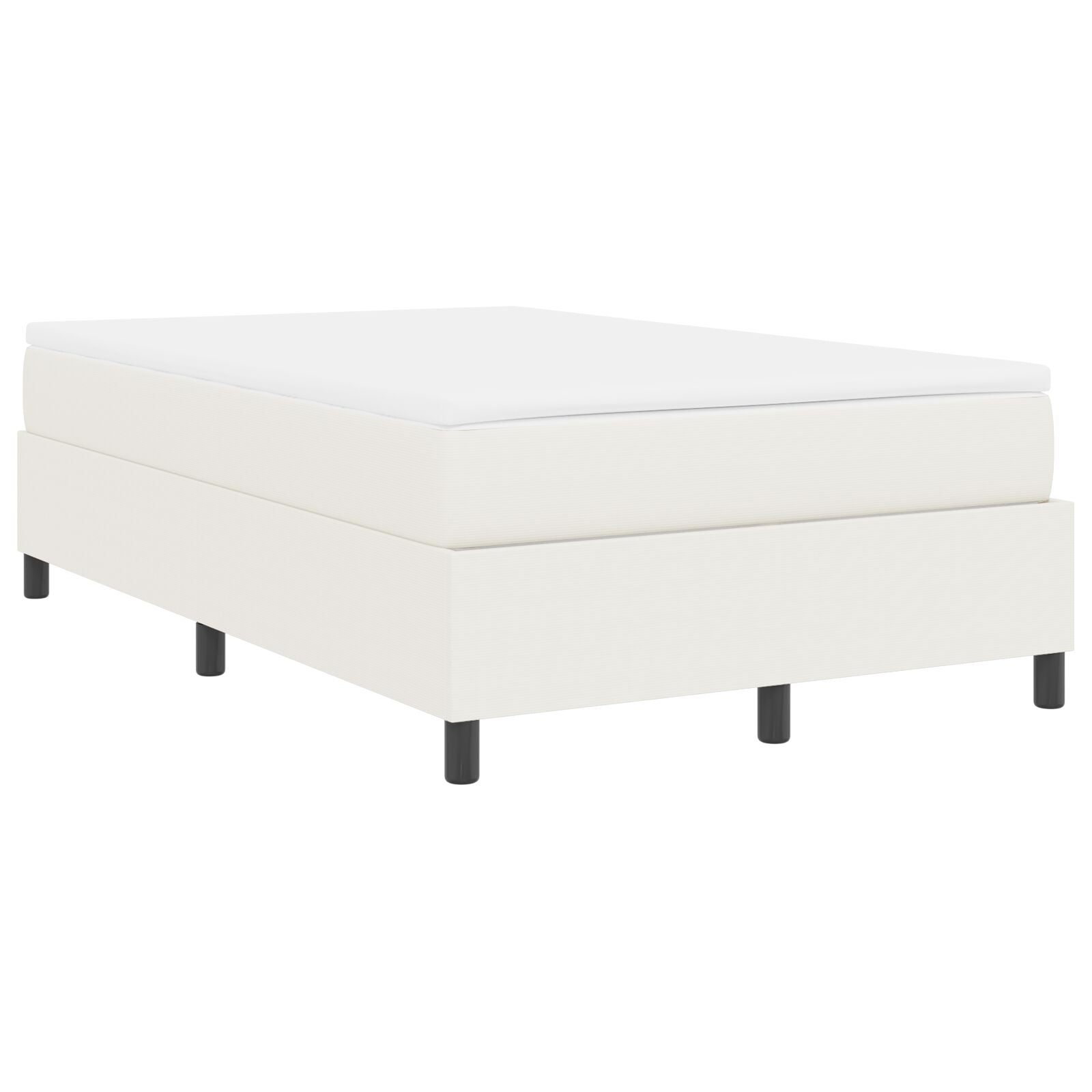 Boxspringbed Met Matras Crème Klein Dubbel Corduroy Stof