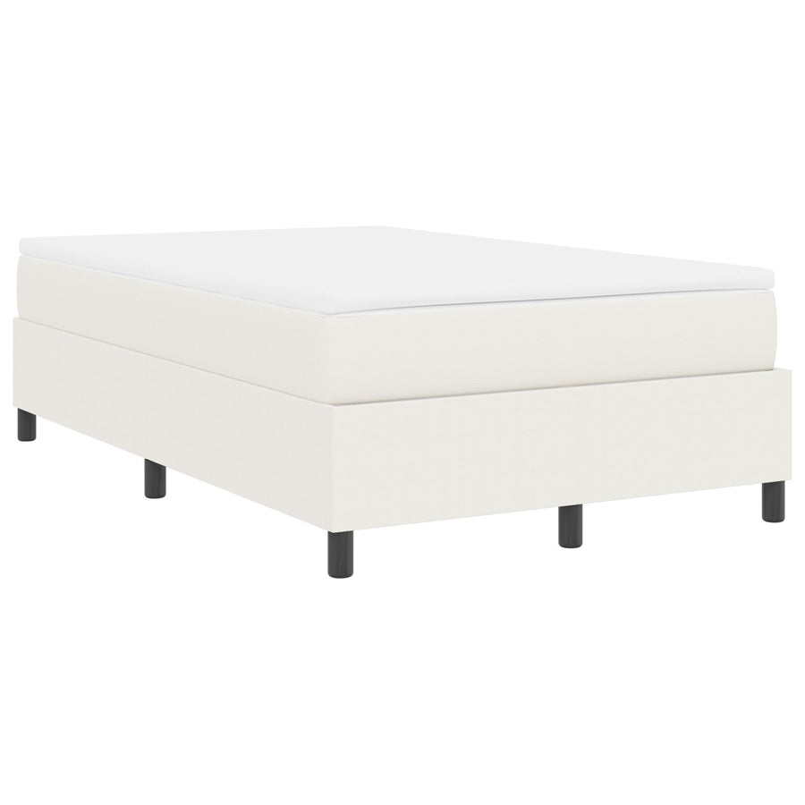Boxspringbed Met Matras Crème Klein Dubbel Corduroy Stof