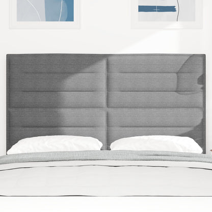 Hoofdbord Eenvoudig Design Corduroy Stof Lichtgrijs 160 cm Hoog hoofdbord