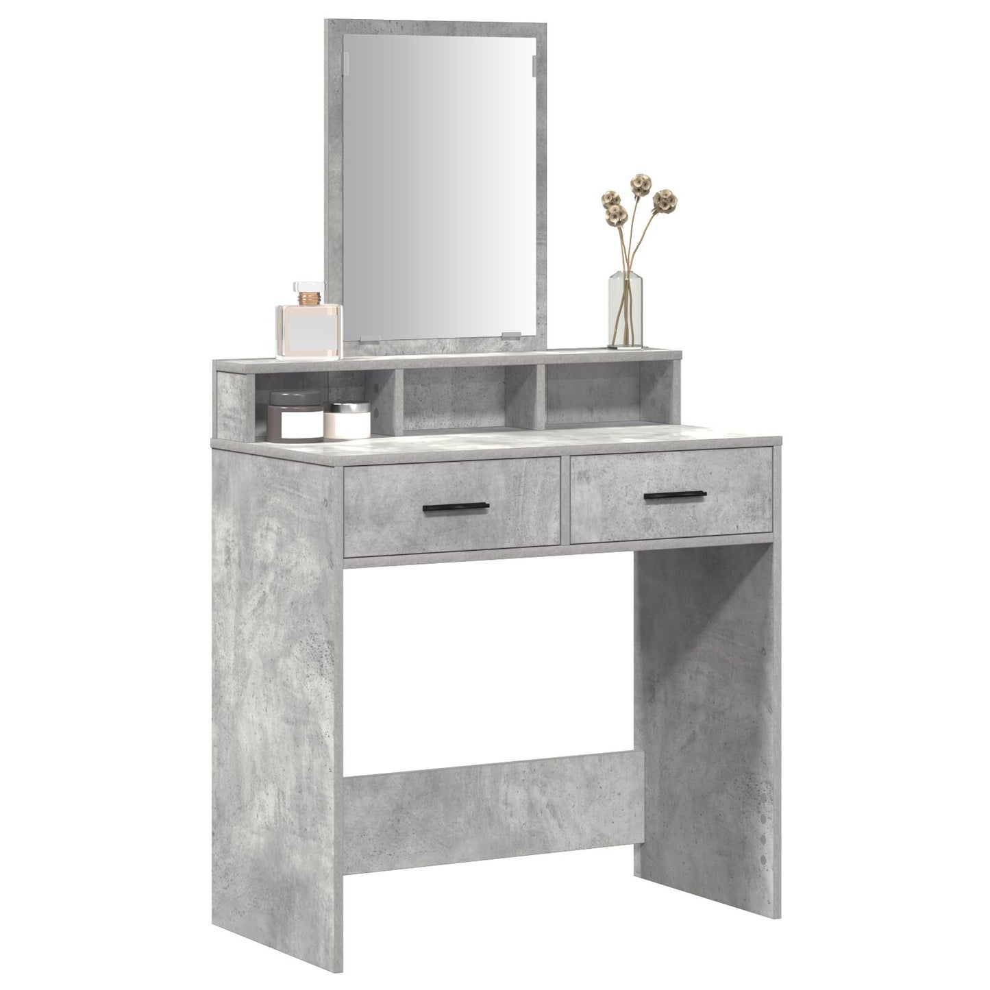 Kaptafel Met Lades 79 x 41 x 140 cm Beton grijs