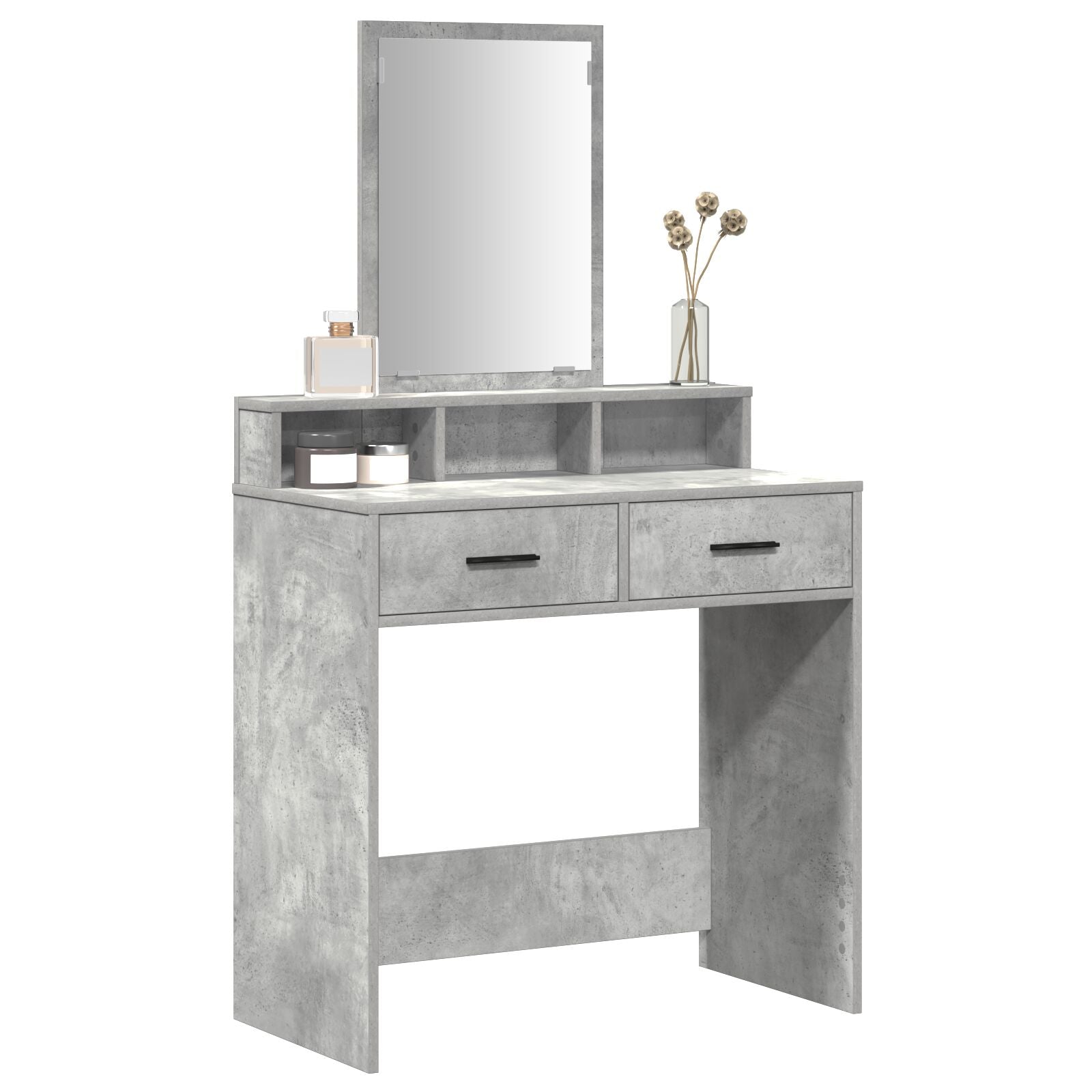 Kaptafel Met Lades 79 x 41 x 140 cm Beton grijs