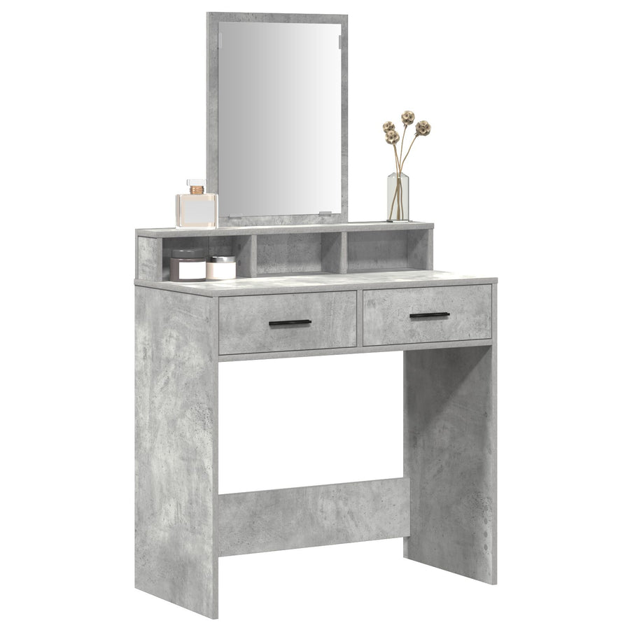 Kaptafel Met Lades 79 x 41 x 140 cm Beton grijs
