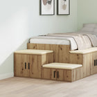 Storage Cabinet 2 pcs Artisan Oak 118x41x40 cm Engineered Wood