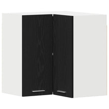 Hangende Hoekkast - Zwart Eiken - 57X57X60 Cm - Gemaakt Van Bewerkt Hout