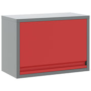 Gereedschapskast 50x25x35 cm staal rood grijs