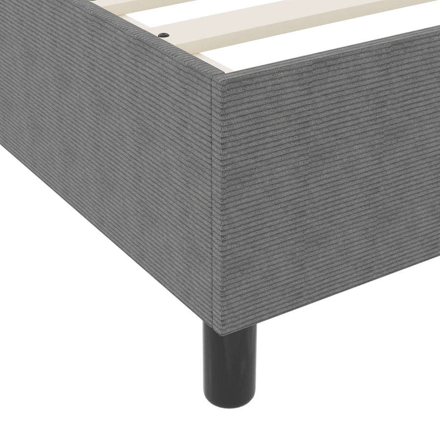 Boxspringbed Met Matras Lichtgrijs Super King Ribstof