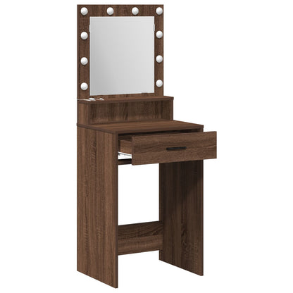 Kaptafel Met Led-Verlichting - Bruin Eiken - 50 x 41 x 135 cm Bruine eik