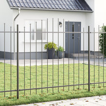 Tuinschutting Met Hoepeltop 11,9X1,25 M Staal Grijs 11.9 m 100-125 cm
