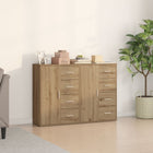 Dressoir 2 stuks 60x31x84 cm bruin bewerkt hout