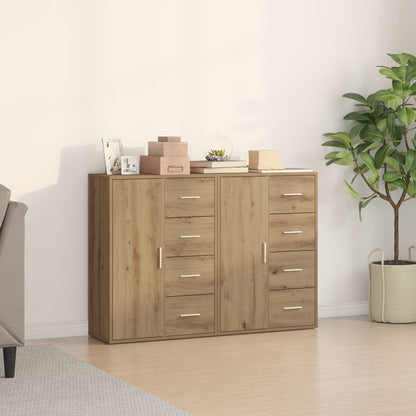 Zijmeubel Set Van 2 Artiest Eiken Mdf, Spaanplaat Groot Buffet