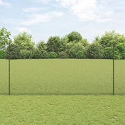 Draadhek 50 m grijs met 11 palen staal PVC