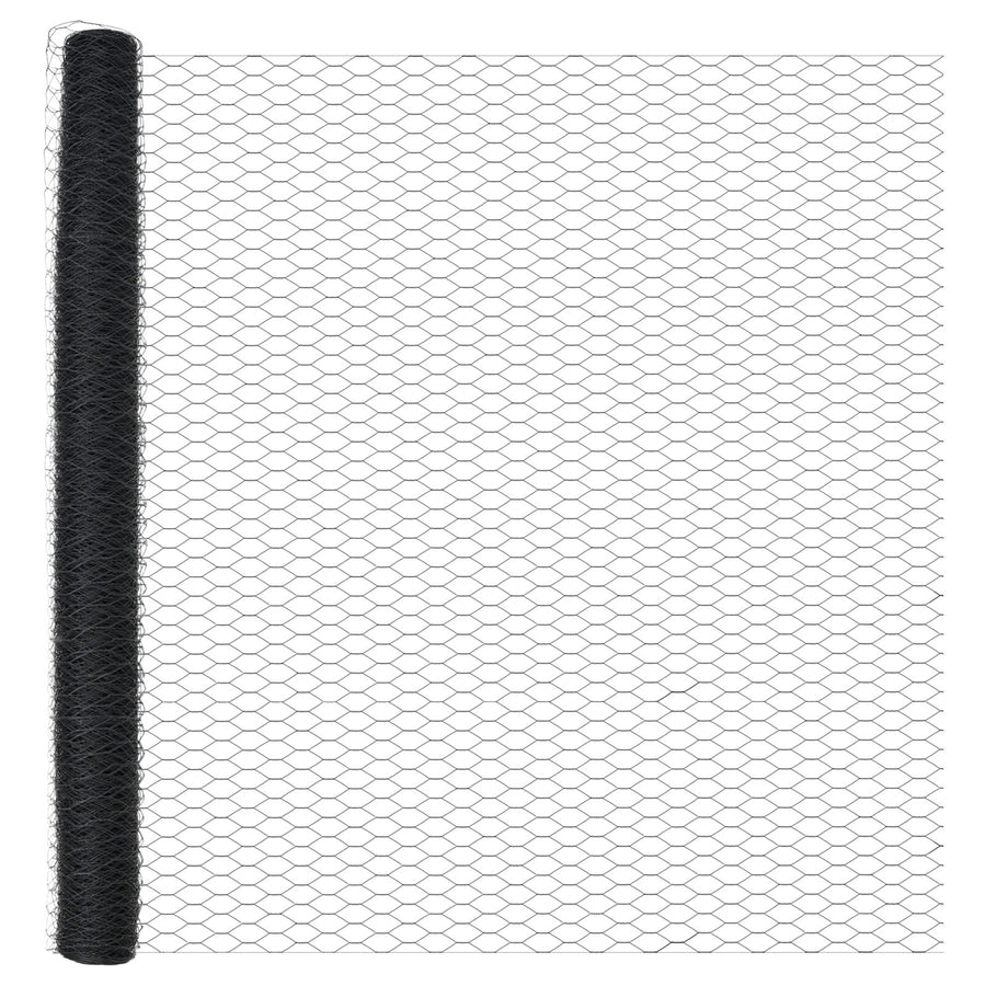 Fence Posts 22 Stuks U-Channel Grijs 150 Cm Staal,  Hexagon Fence Grijs 1.5X50 M Staal