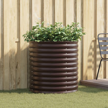 Tuin Moestuinbed - Gegalvaniseerd Staal 80 x 80 x 81 cm Bruin