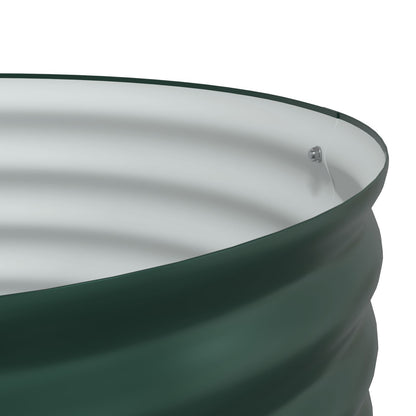 Tuin Verhoogde Bloembak Gegalvaniseerd Staal 80 x 80 x 44 cm Groen