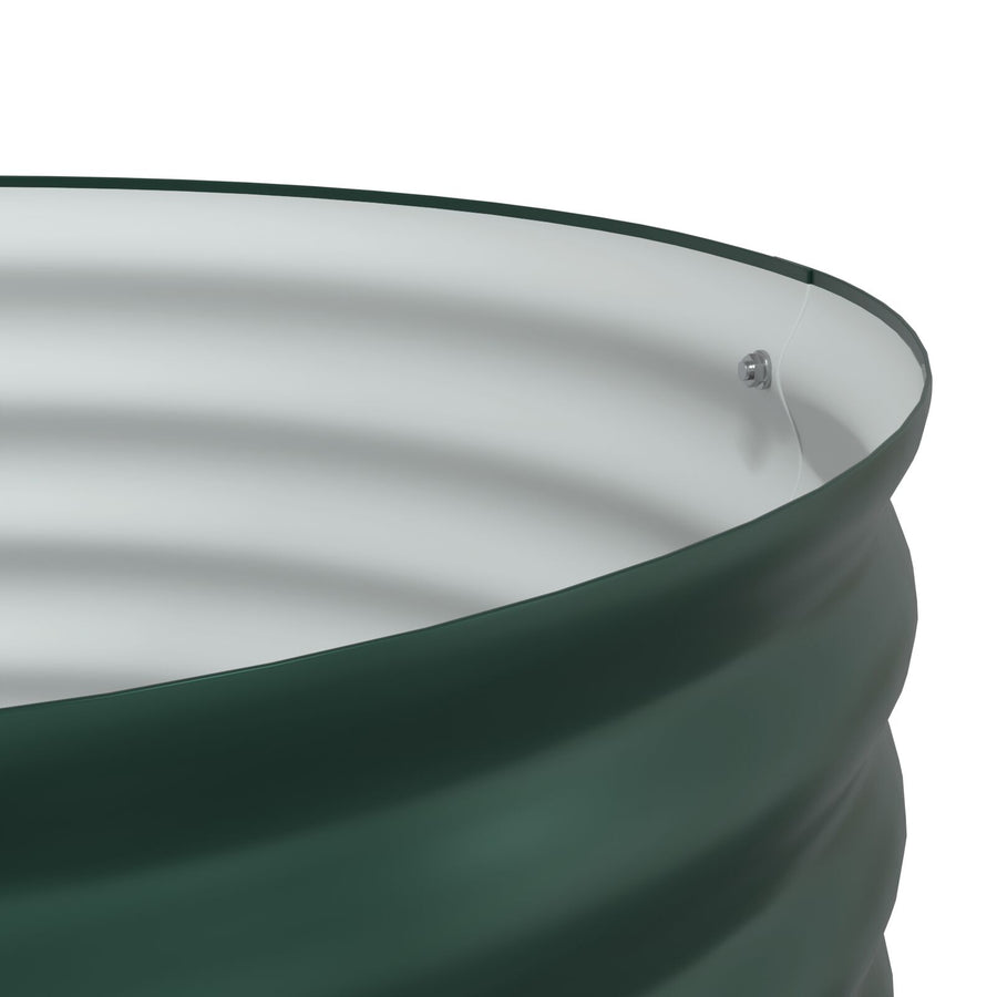 Tuin Verhoogde Bloembak Gegalvaniseerd Staal 80 x 80 x 44 cm Groen