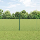 Kettinghek 10m groen met 10 U-palen staal PVC