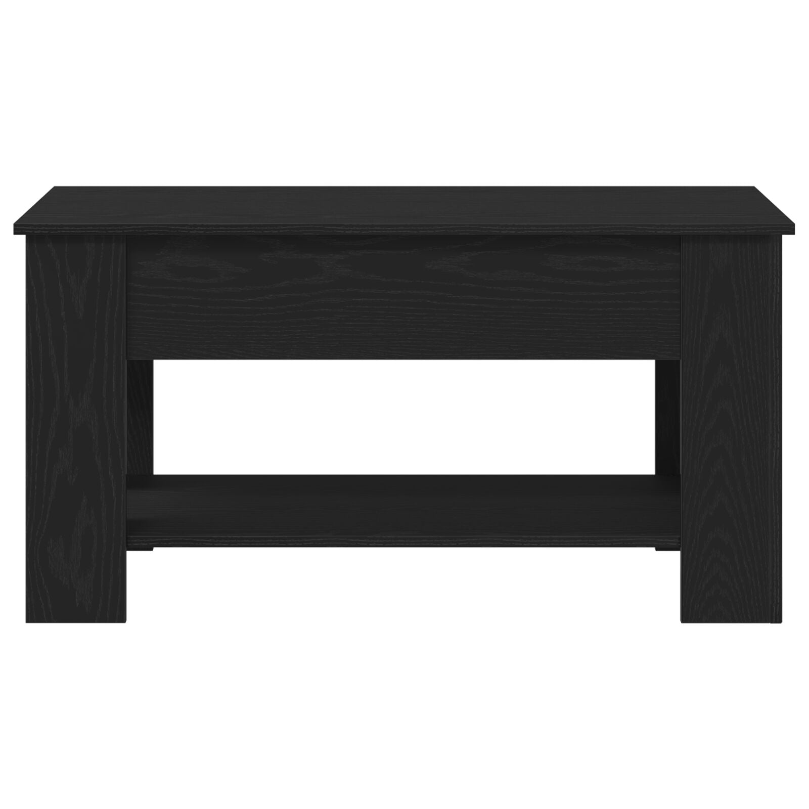 Zwarte Eikenhouten Salontafel - 101X49X52 Cm Gemaakt Van Geënginieerd Hout
