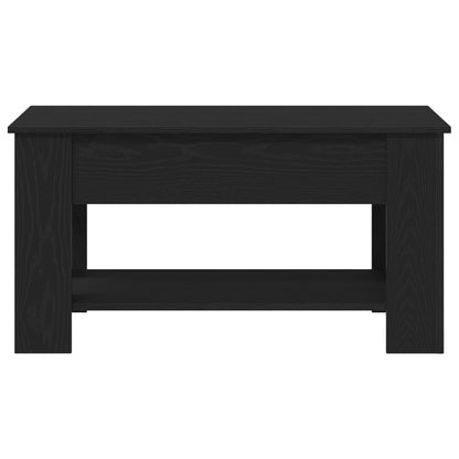 Zwarte Eikenhouten Salontafel - 101X49X52 Cm Gemaakt Van Geënginieerd Hout