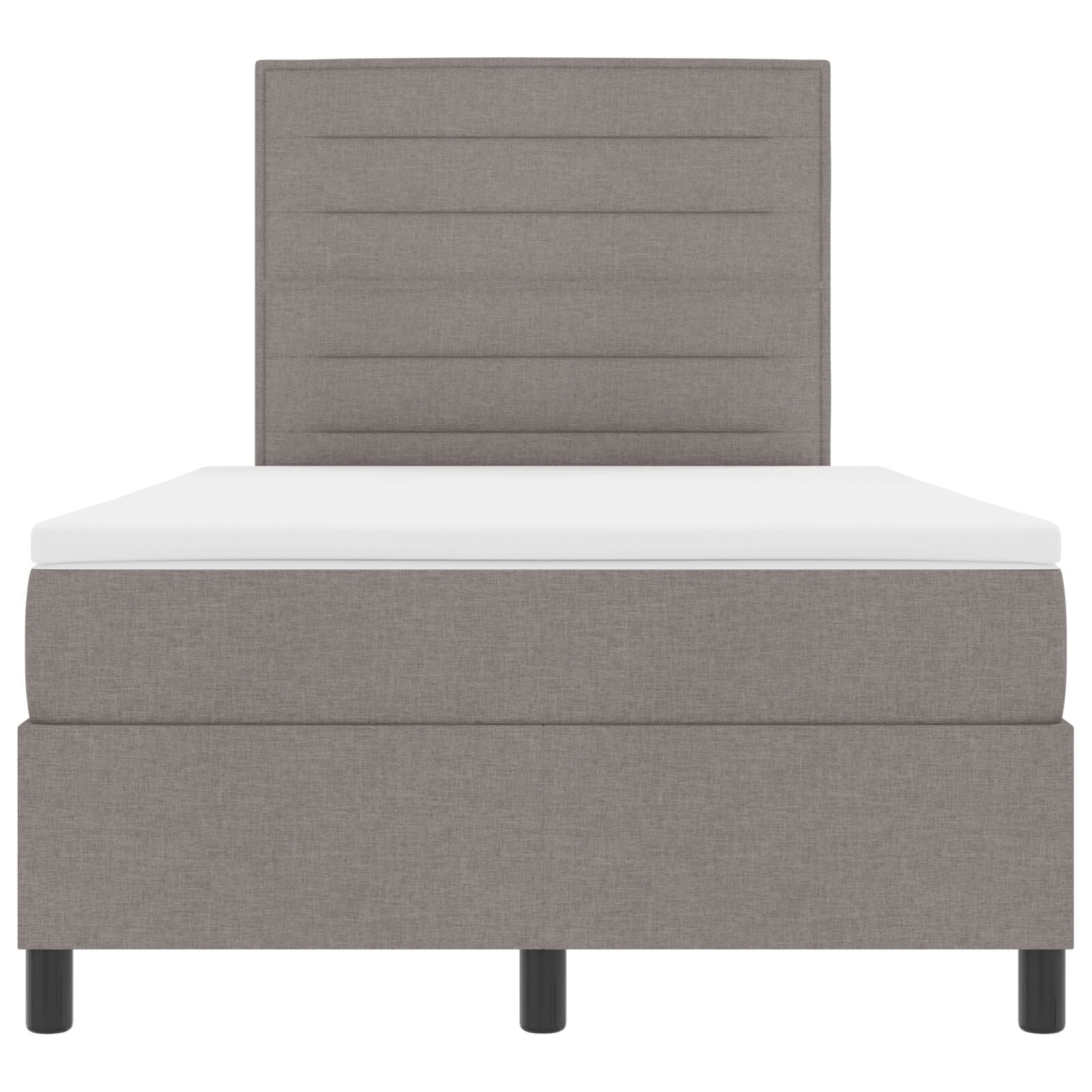 Boxspring Bed Met Matras Stof Taupe 120 x 200 cm Lijnen ontwerp