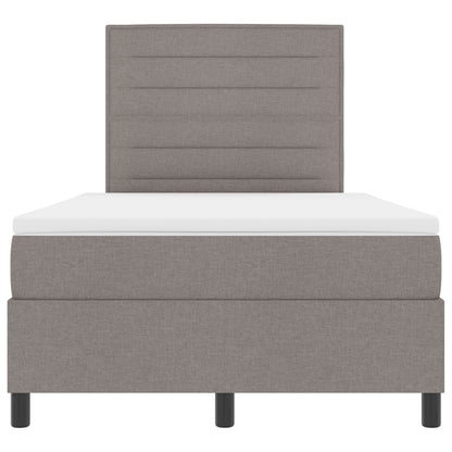 Boxspring Bed Met Matras Stof Taupe 120 x 200 cm Lijnen ontwerp