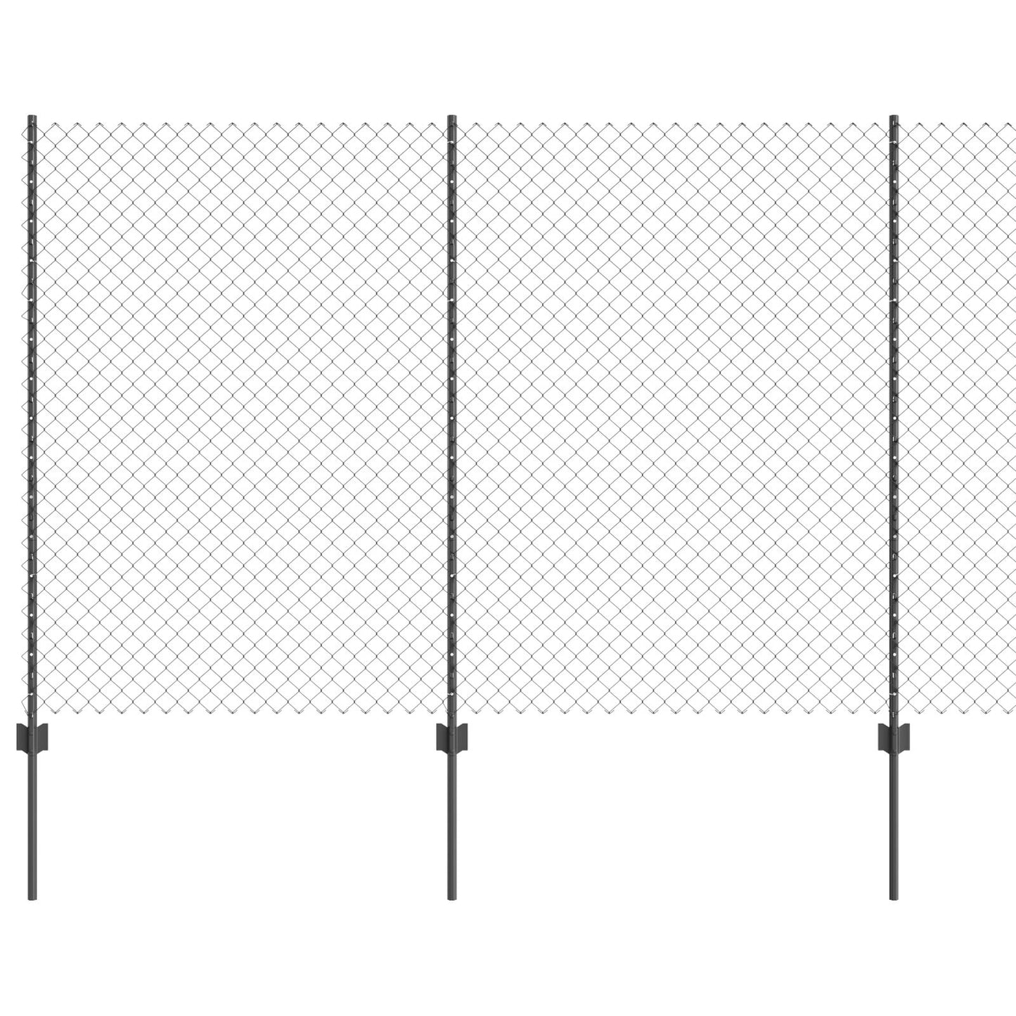 Kettinglink Hek Met 20 U-Stukken Grijs 1.5X10 M Staal