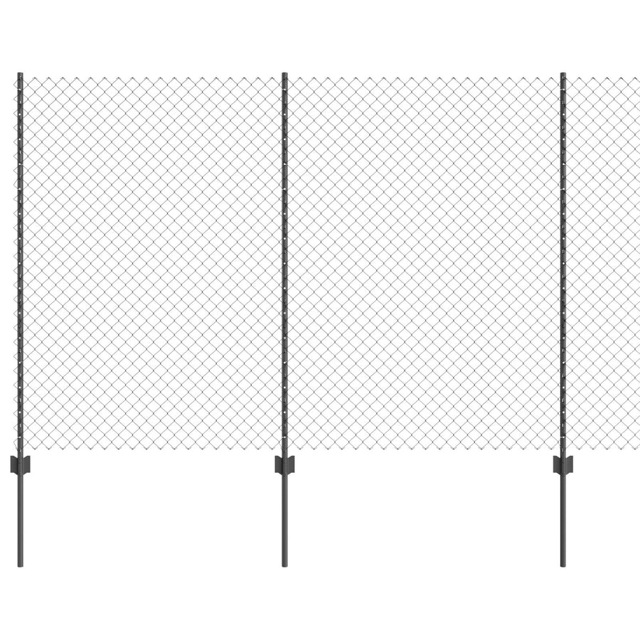 Kettinglink Hek Met 20 U-Stukken Grijs 1.5X10 M Staal