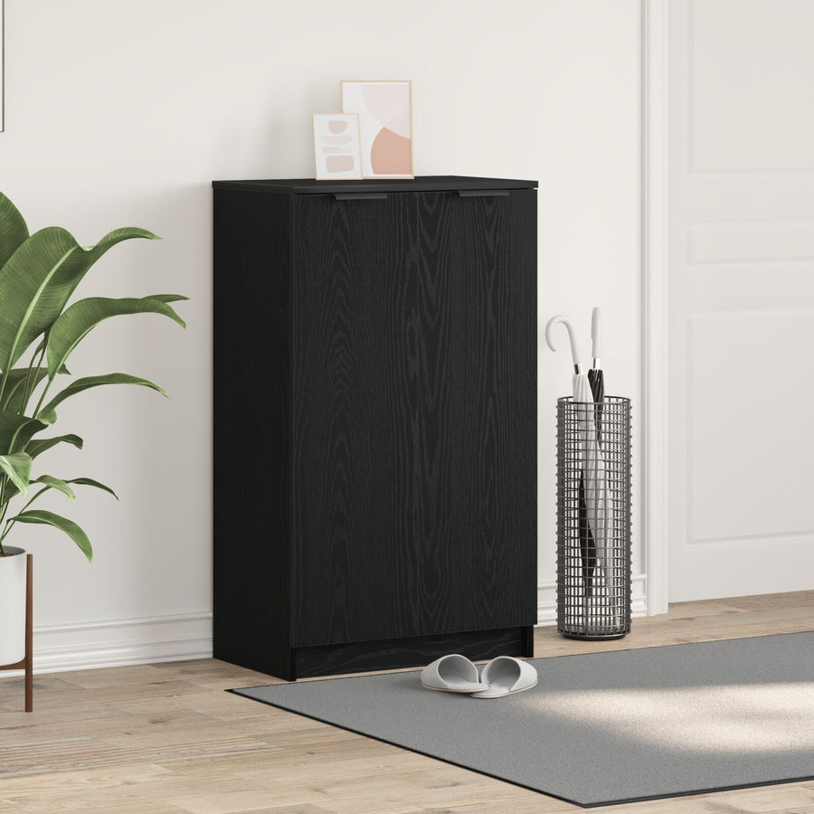 Schoenenkast 59X35X100 Cm Hout Zwart eiken