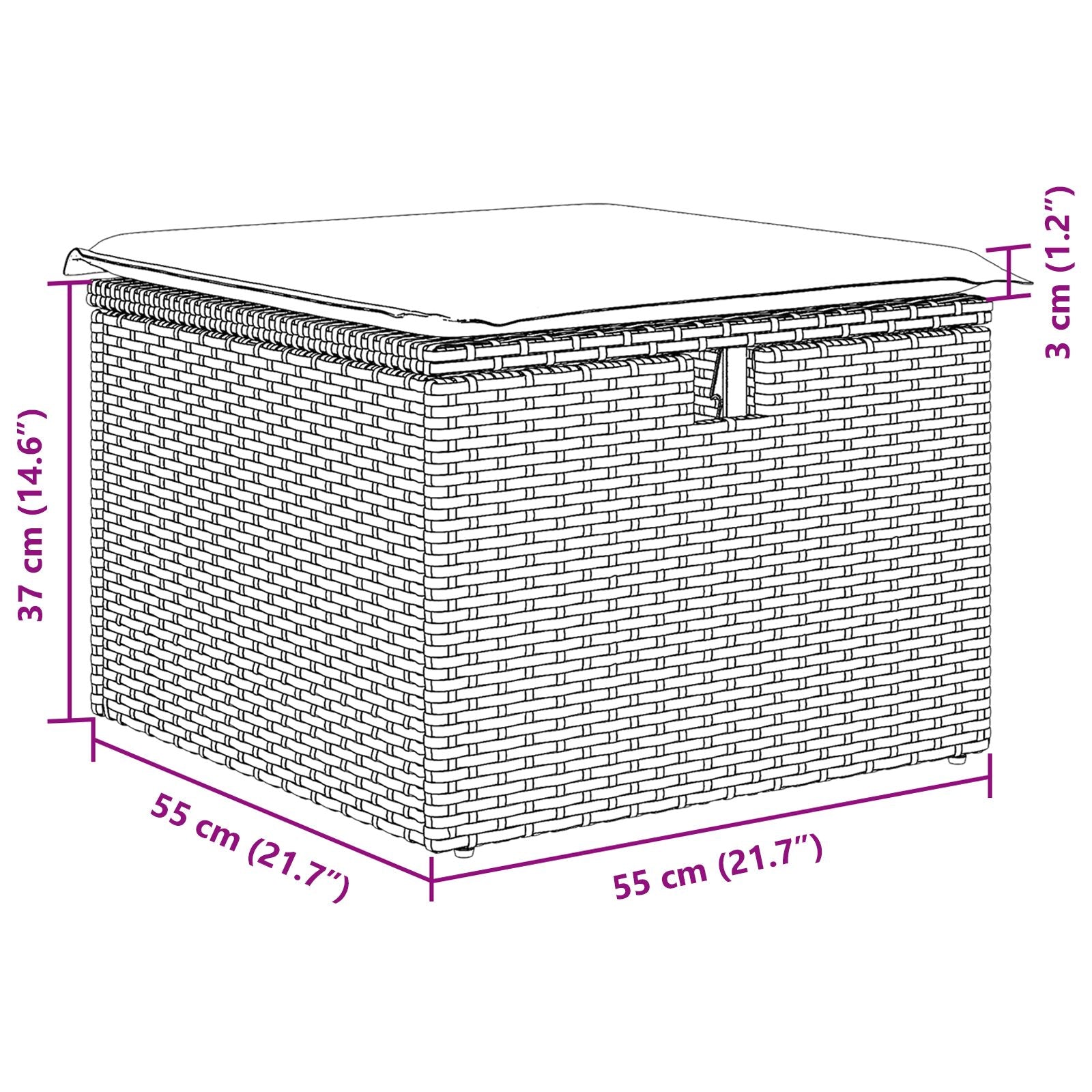 4-Delige Tuinsofa Set Met Kussens Zwart Poly Rattan