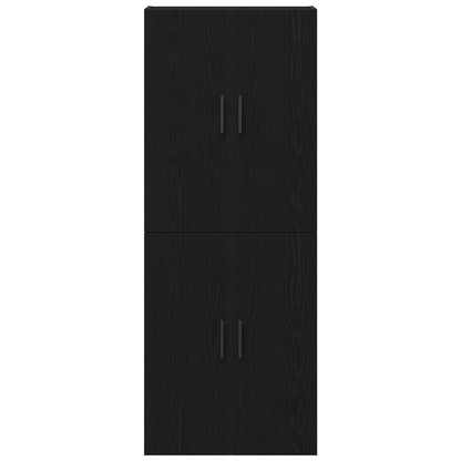 Kasten 2 Stuks Zwart Eiken 69,5X34X180 Cm Bewerkt Hout