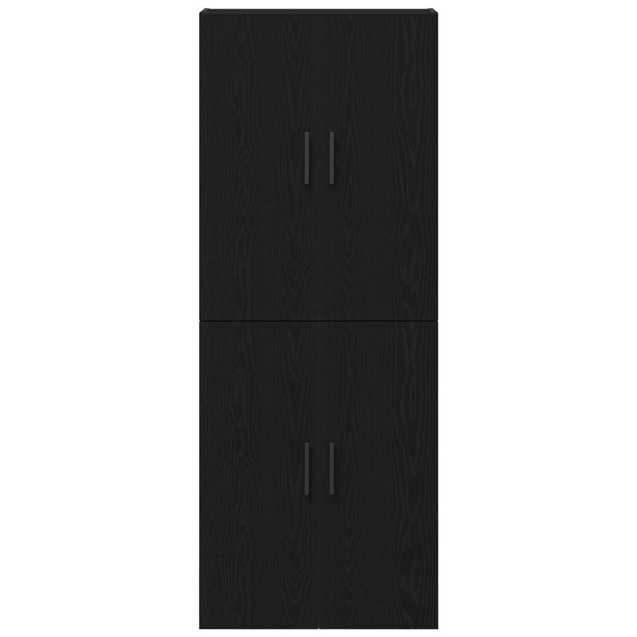 Kasten 2 Stuks Zwart Eiken 69,5X34X180 Cm Bewerkt Hout