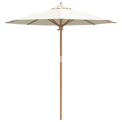 Tuinparasol 217X230 Cm Bamboe 217 x 217 x 230 cm Crème wit