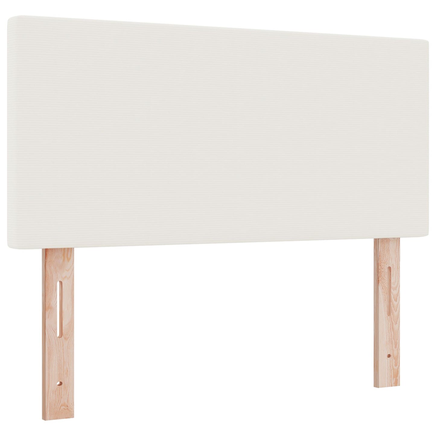 Boxspringbed Met Matras Crème 100X200 Cm Corduroy Stof