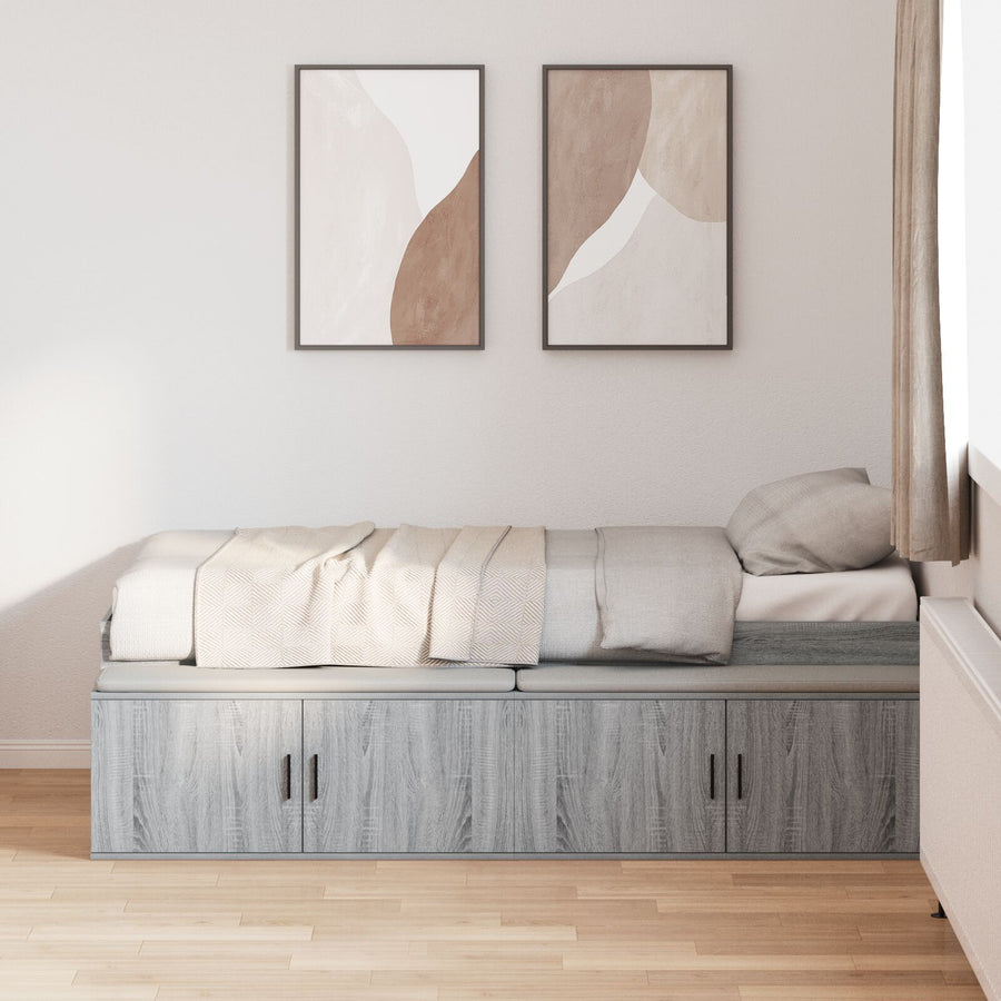 Opbergbedframe Grijs Sonoma 75X190 Cm
